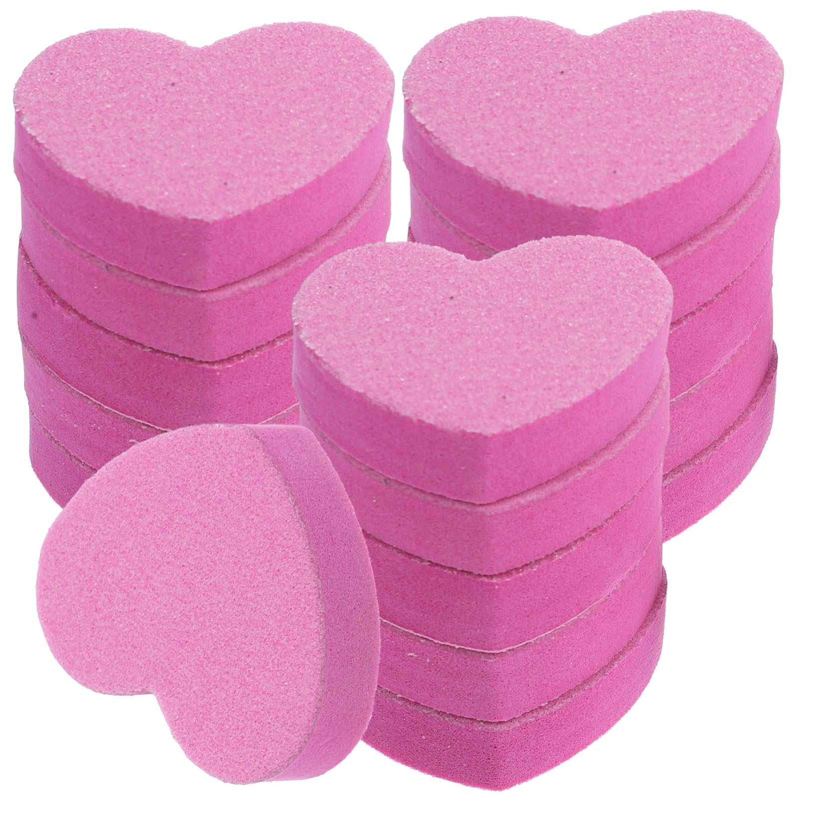 VALICLUD Lima De Uñas De Manicura Exfoliante Bloque De Limado De Uñas Bloque De Uñas De Pulido Bloque De Pulidor De Uñas Bloque Amortiguador De Uñas Esponja Rosa 50 Piezas X 4