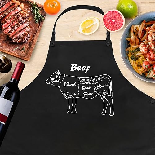 Miniatura 3 de Delantales de menú de carne, regalos de cumpleaños para mujeres y hombres