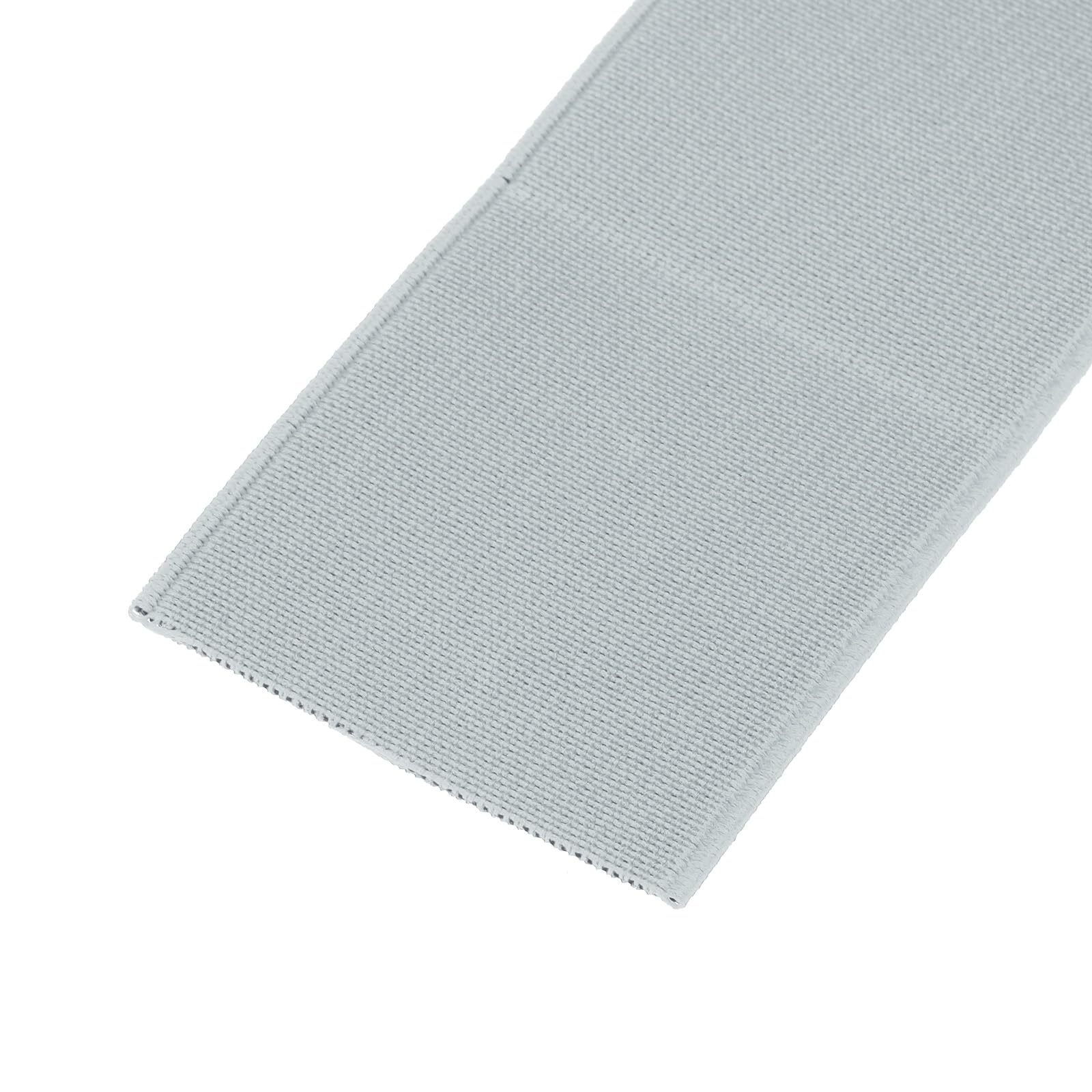 QUARKZMAN Fasce Elastiche per Cucito Double Side 5cm(2") 5 Iarde/15 Piedi Grigio Chiaro Fascia Elastica in Maglia ad Alta Elasticità per Parrucche Cinture Pantaloni