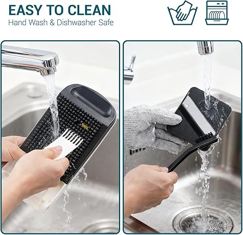 Miniatura 9 de Sopito Cortador de verduras con mandolina – Picador multifuncional de alimentos vegetarianos con 6 cuchillas y recipiente, cortador de verduras