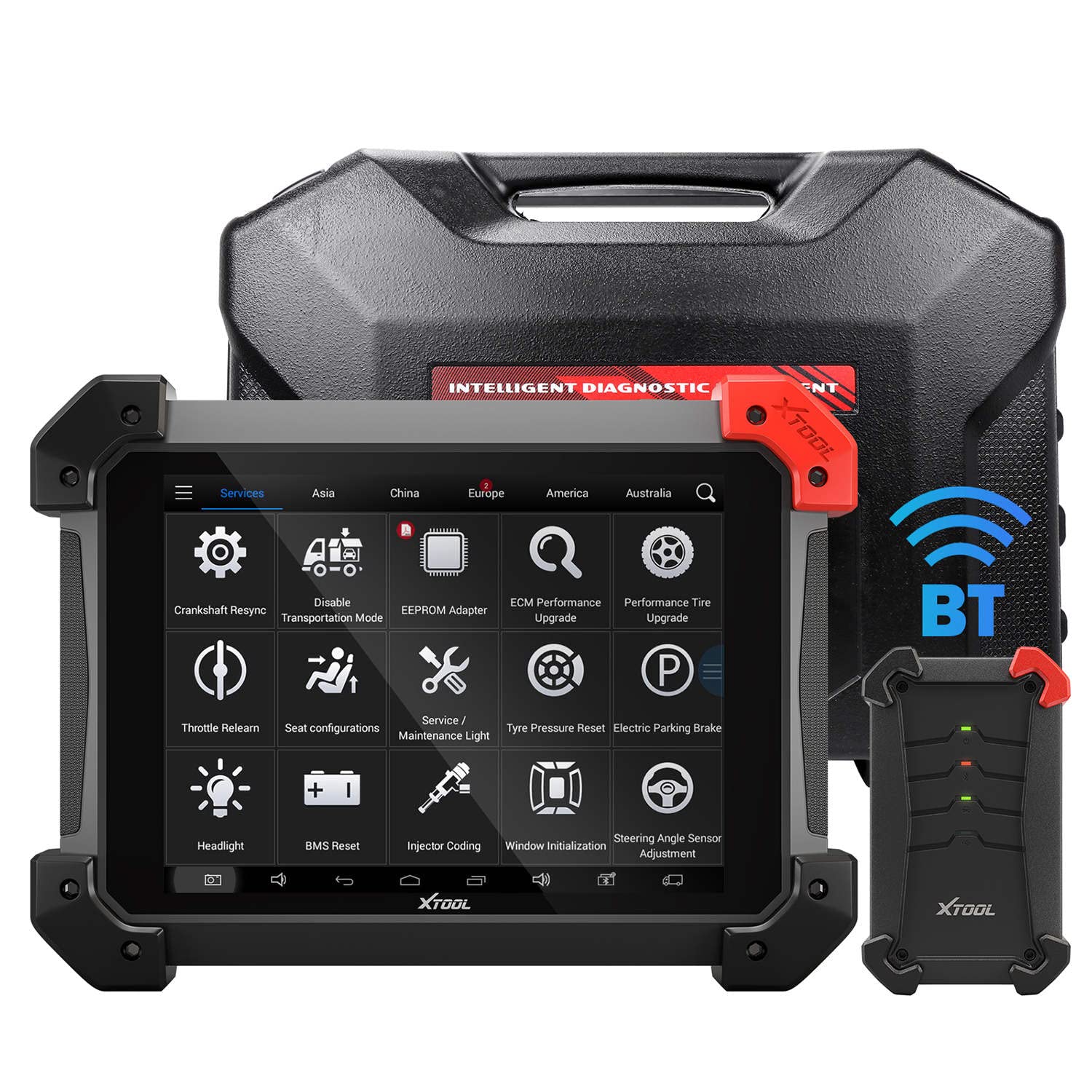 XTOOL PS90 Wireless Car Diagnostic Scan Tool with ECU Coding, Bidirectional Control, OE Level Full Systems Diagnosis, 24+ Services, Key Programming/ABS Bleed/Injector Coding, 3 Years Free Update