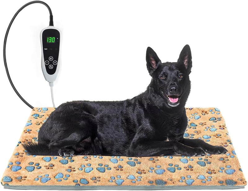 Colchonete Térmico para Cães e Gatos GOLOPET com Controle de Temperatura e Temporizador 91,44 x 60,96 cm