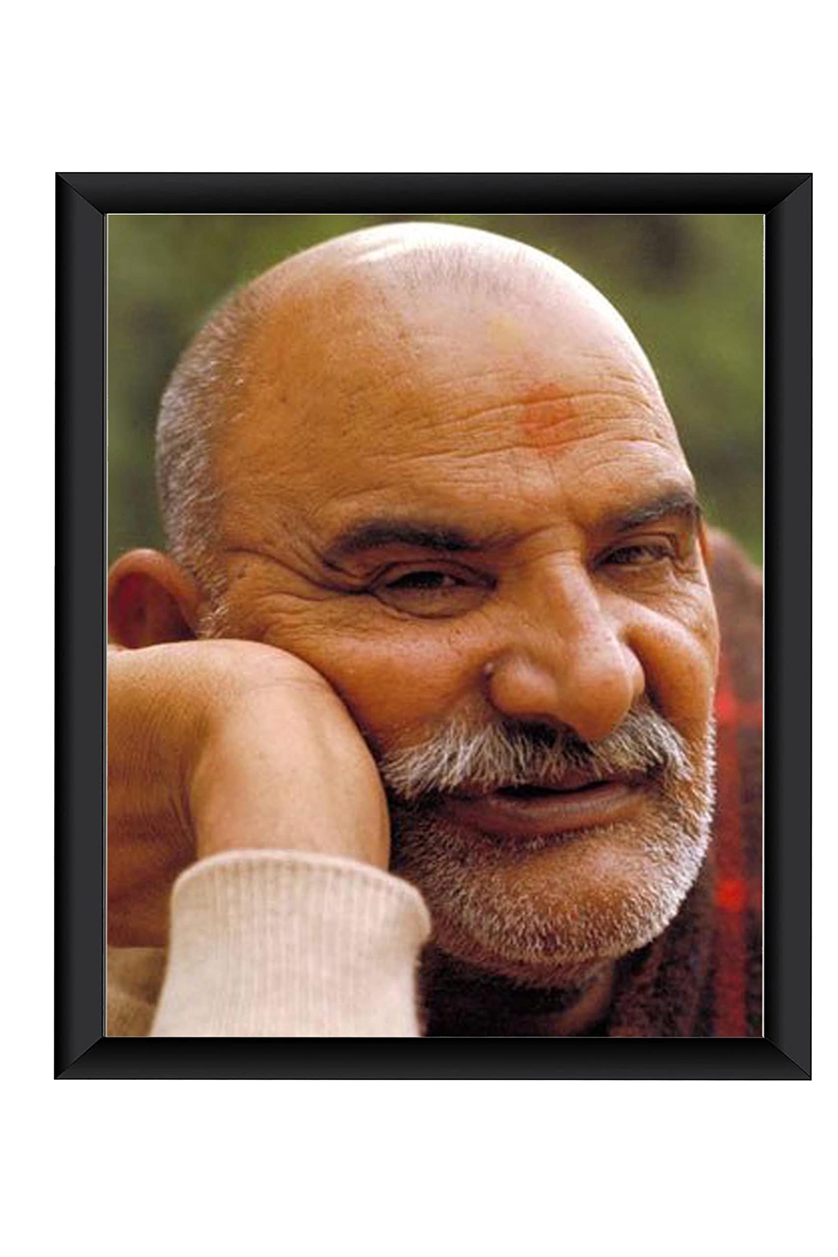 Cadre photo Neem Karoli Baba en verre acrylique 41x51 cm haut de gamme