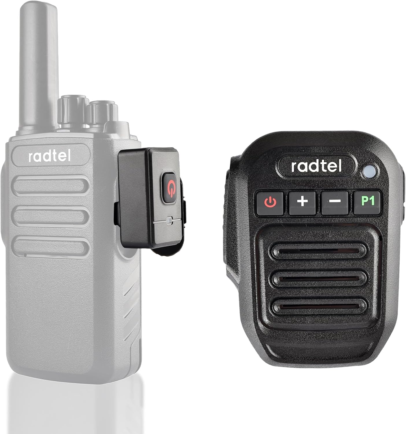 Two Way Radio Wireless Bluetooth Handheld Speaker Mic, Shoulder Microphone Compatible with BaoFeng UV-5R UV-82 BF-F8HP Kenwood BTECH Walkie Talkie Accessories