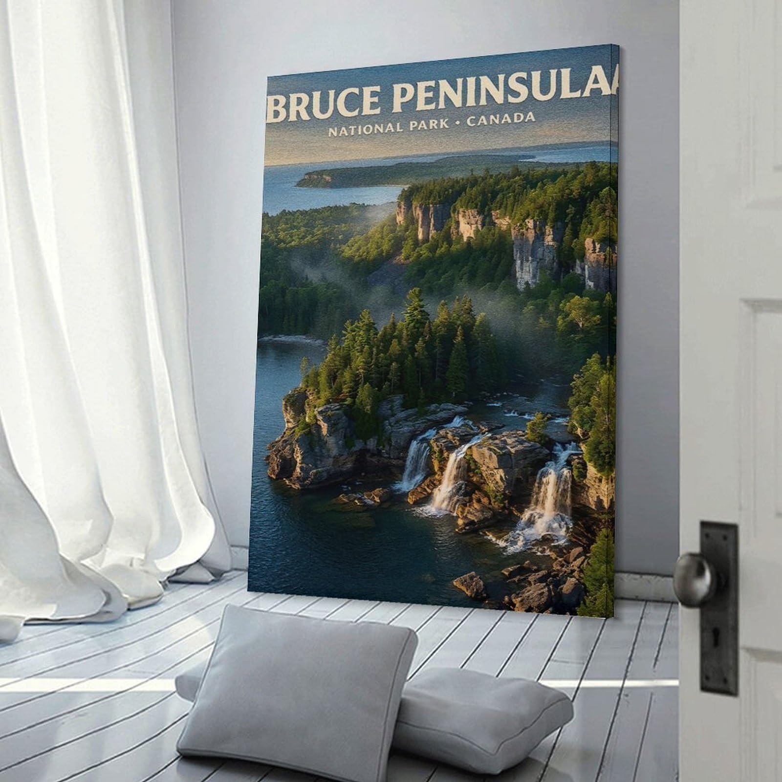 Junmoney Bruce Peninsula National Park, Canada Wall Art Print, 12x18inch(30x45cm), for Study, Office Or Focused Interiors, Home Office Artwork with Decorative Appeal