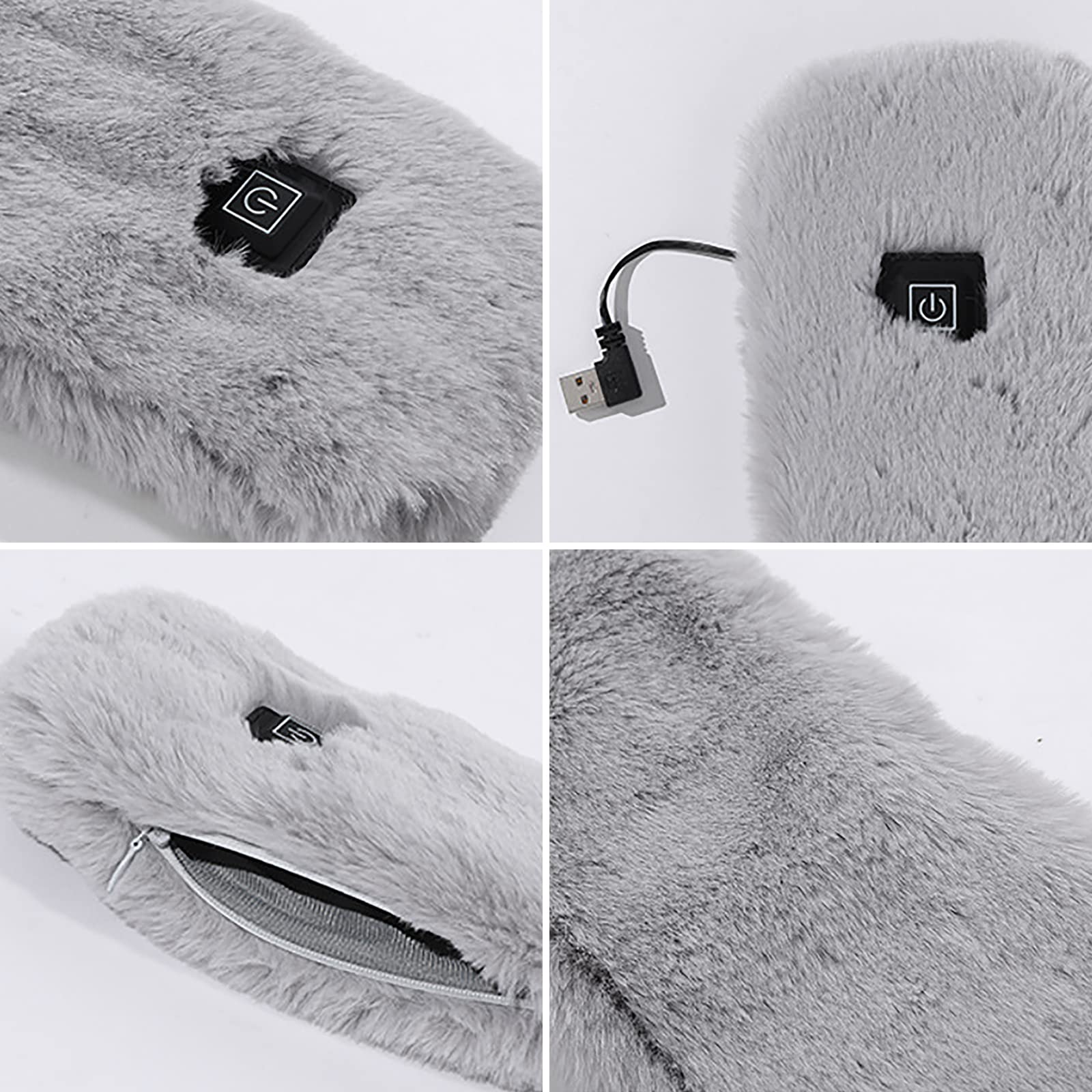 FakeFace Winter Electric Neck Heating Pad Scarf for Unisex Warm Scarf USB Cordless Heating Pad Portable Neck Wrap for Warm Pain Relief Thermal Neckerchief Scarves Outdoor Use - Image 3