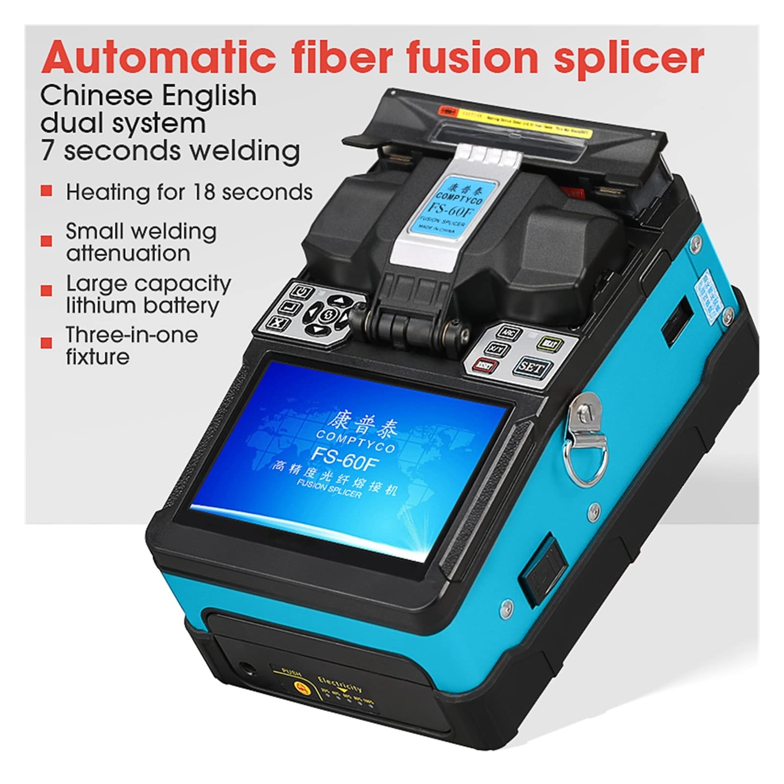 FS-60F 2019 Nouveau produit Comptyco FTTH Splicateur de fibre de fibre optique de la machine à souder de fibres optiques