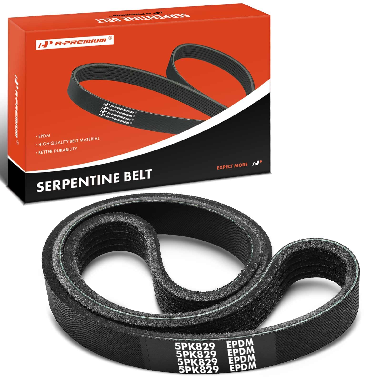A-Premium Engine Serpentine Drive Belt Compatible with BMW E46 Series M3 2001-2006 3.2L, E36 Series Z3 2002 3.2L, Z4 2006-2008 3.2L & Jaguar XJS 1994 6.0L-image-4