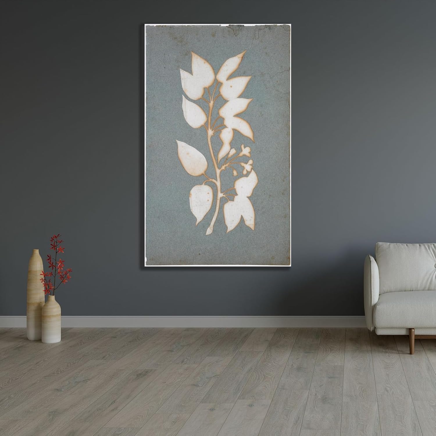 ArtDirect Blütenzweig (Wald-Geissblatt) Custom Framed Art Print Giclee Print or Canvas Options with Various Sizes and Customization by Philipp Otto Runge