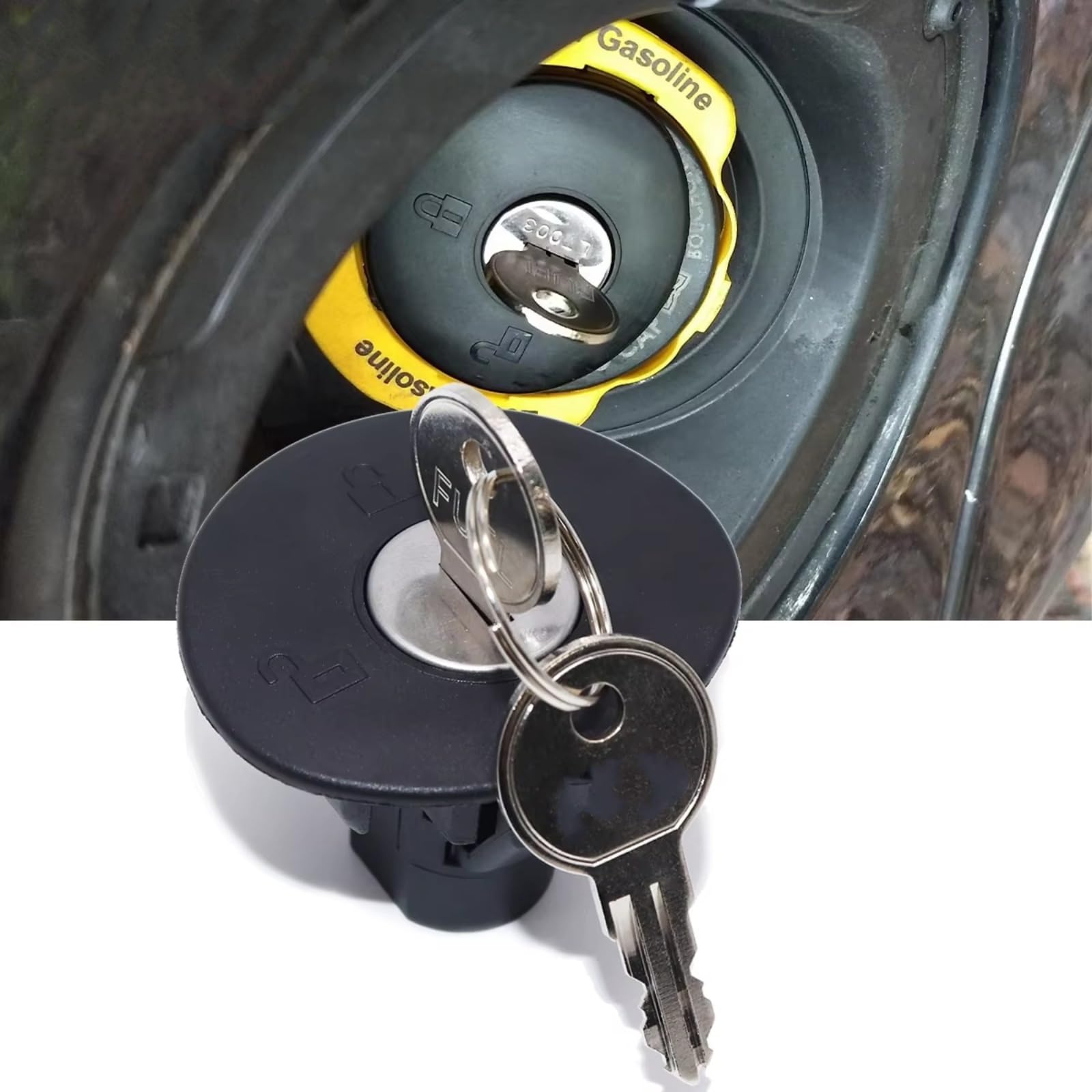 Tappo del Serbatoio di Ricambio Compatibile con Edge 2011-2014 per Escape 2009-2012 8U5Z-9C268-B Parti di Ricambio per bocchettone di riempimento del Serbatoio del Carburante per Auto
