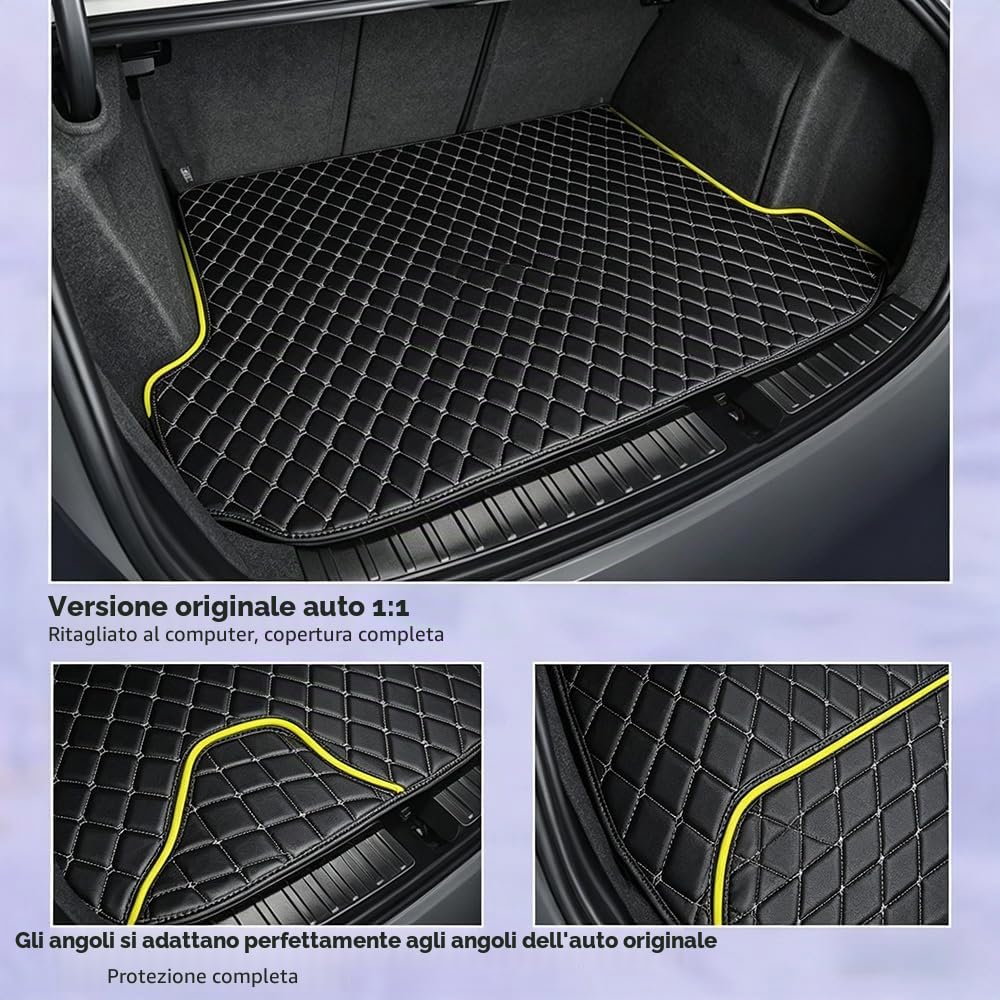 1Pc Vasca Baule per Omoda 7 2026 Tappeto Bagagliaio Impermeabile Antiscivolo Protezione Posteriore su Misura Accessorio Auto,Black