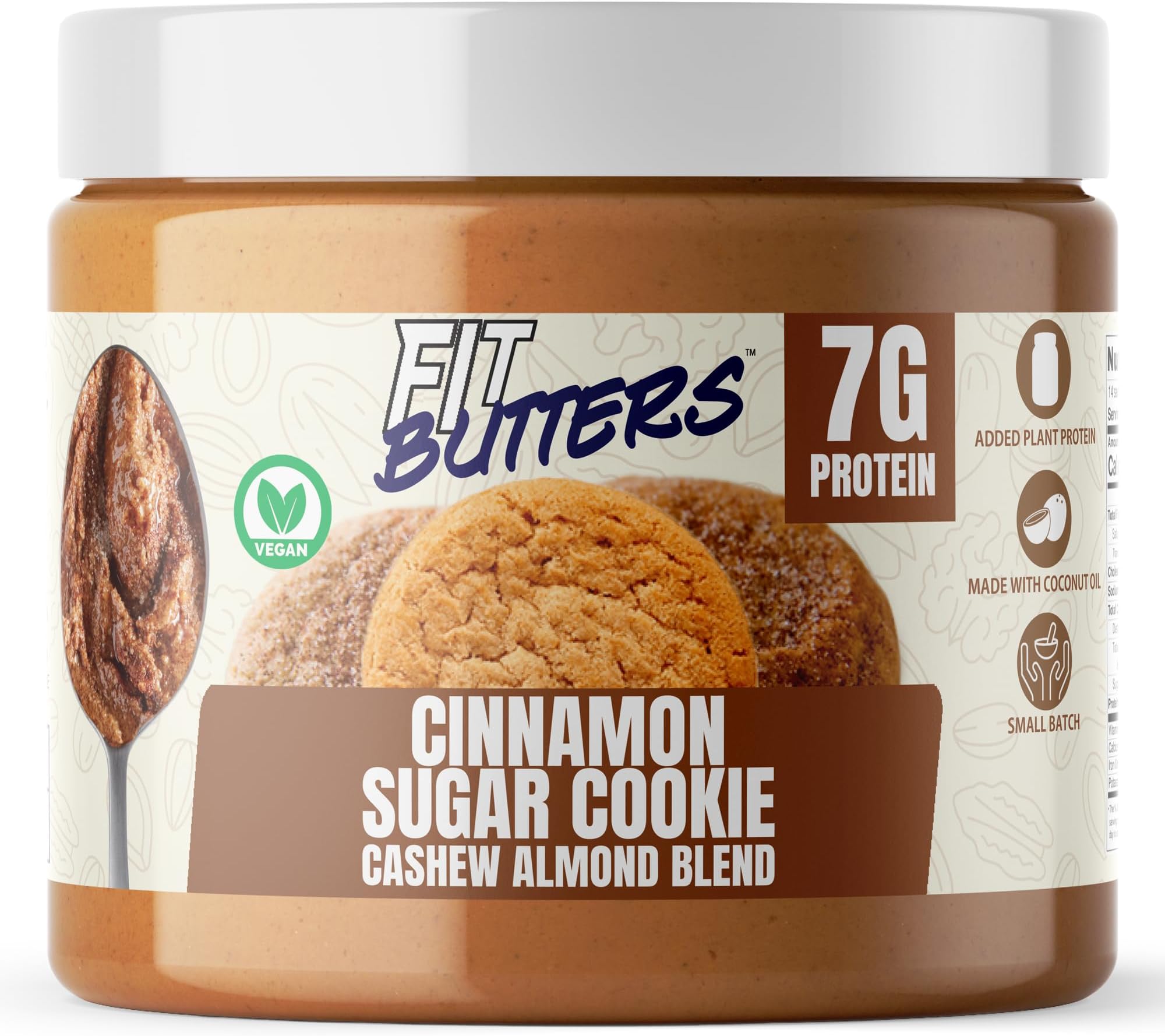 Fit Butters シナモンシュガークッキー カシュー&アーモンドバター、454g