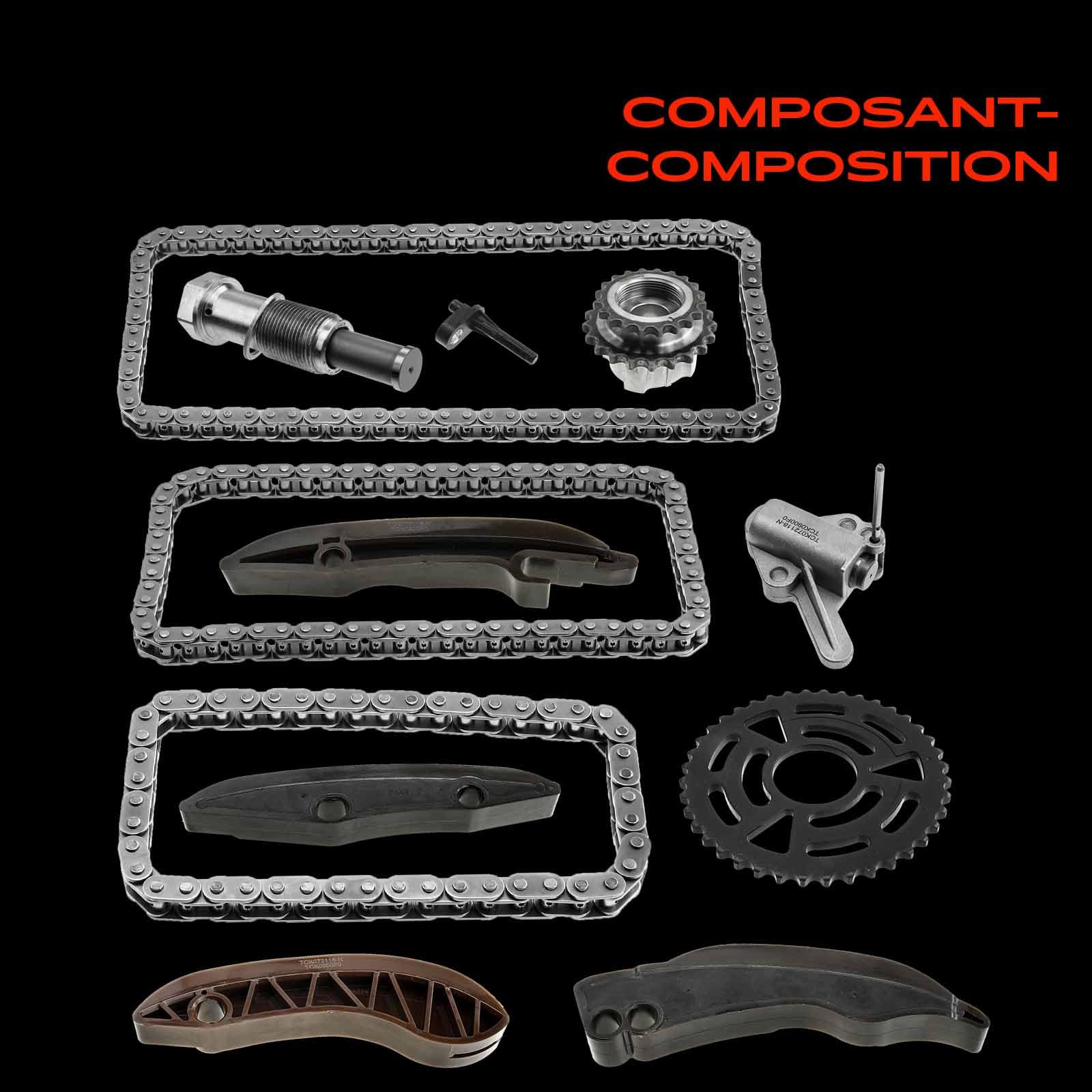 Frankberg Kit de chaîne de distribution 11318510014 | Compatible avec: Série 1 Cabriolet E88, Série 5 F10, Série 3 Touring E91, X1 E84, 4 Cabriolet F33 F83, X5 F15 F85