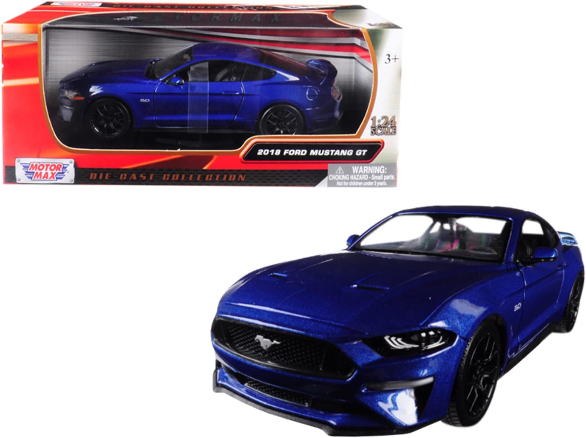 2018 Ford Mustang GT Blue 1/24 Diecast Model 79352 Blue