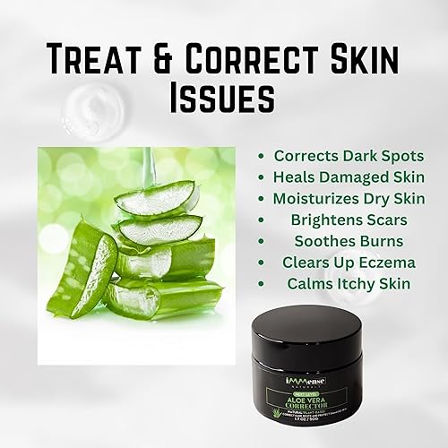Miniatura 2 de Crema de aloe vera, removedor de manchas oscuras, trata cicatrices viejas y nuevas, crema facial para piel seca, reduce la apariencia de cicatrices