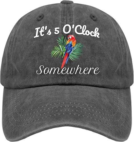 Jimmy Music Buffett Accessories Hats Its 5 Oclock Some Where Baseball Cap Mom Hat Pigment Black Womens Bucket