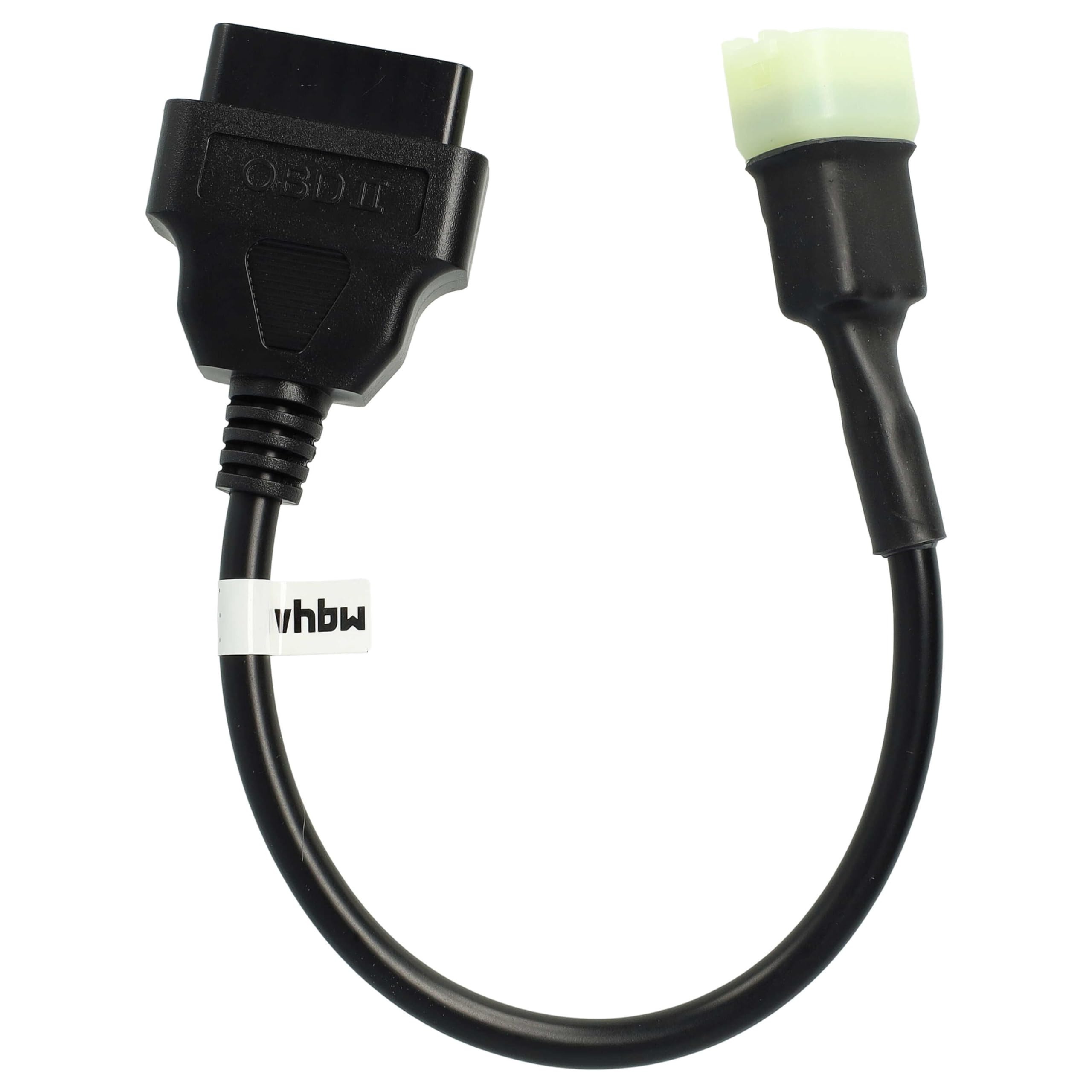 Câble Adaptateur OBD2 6 Vers 16 Broches - Pour Diagnostic Moto Honda, Suzuki - Longueur 20 Cm