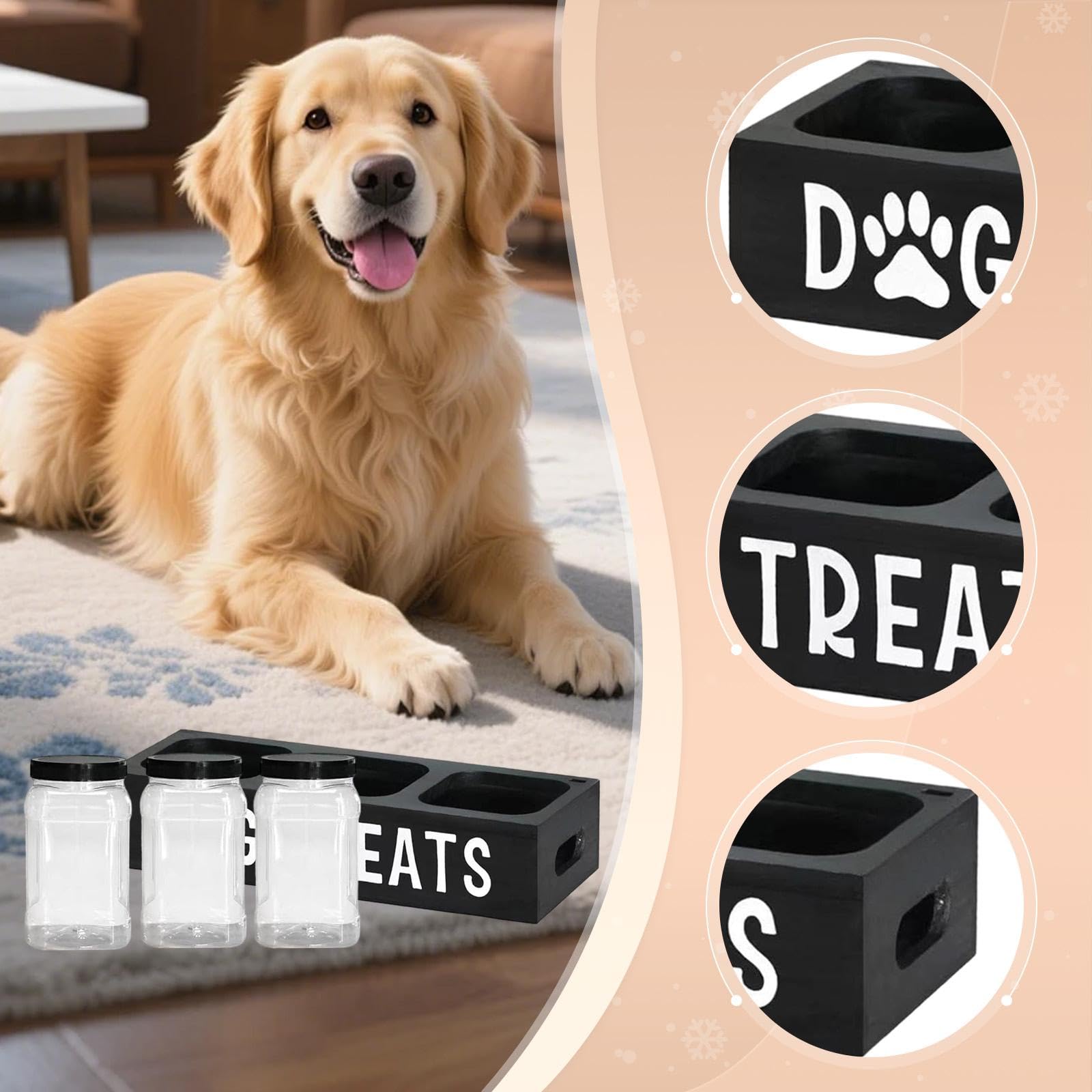 Sharplace Contenedor Transparente para para Perros, Almacenamiento de Alimentos, Accesorios para Mascotas, Opción de Almacenamiento Simple Y Compacta Pa