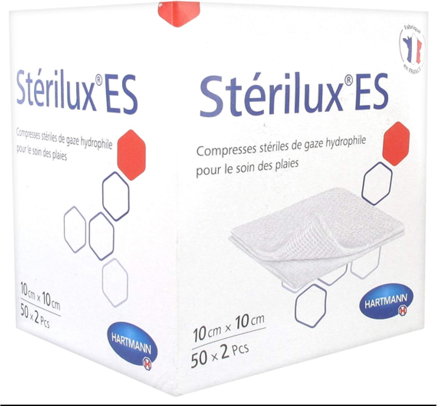 Hartmann Sterilux ES - Compresas de gasa 10 x 10 - Tejidas y estériles
