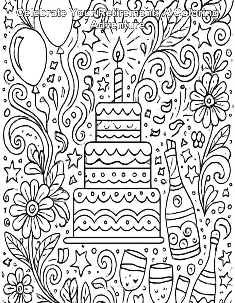 Celebrate Your Retirement: A Coloring Adventure: A Fun and Relaxing Coloring Book to Honor Your Next Chapter