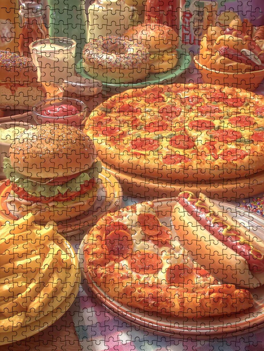 Puzzle 4000 Pezzi, Jigsaw Puzzle per Adulti, Alimenti Gonfiati BLQSBGA6-385 | Puzzle Classici, Impossibile Difficile Sfidanti Puzzles, Puzzle Decorativo per La Famiglia, Come Regalo e Decorazione Pareti