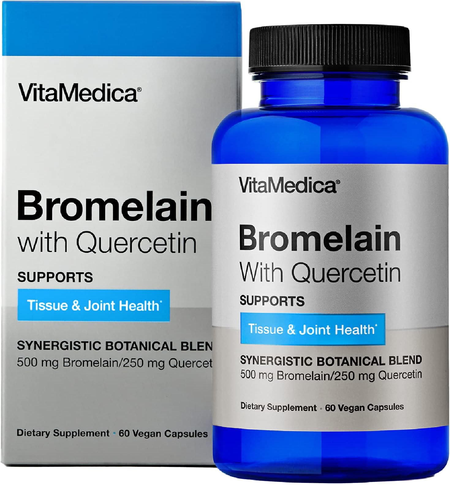 VitaMedica Bromelain with Quercetin Supplement 2400 GDU/Gram Vegan Capsules for