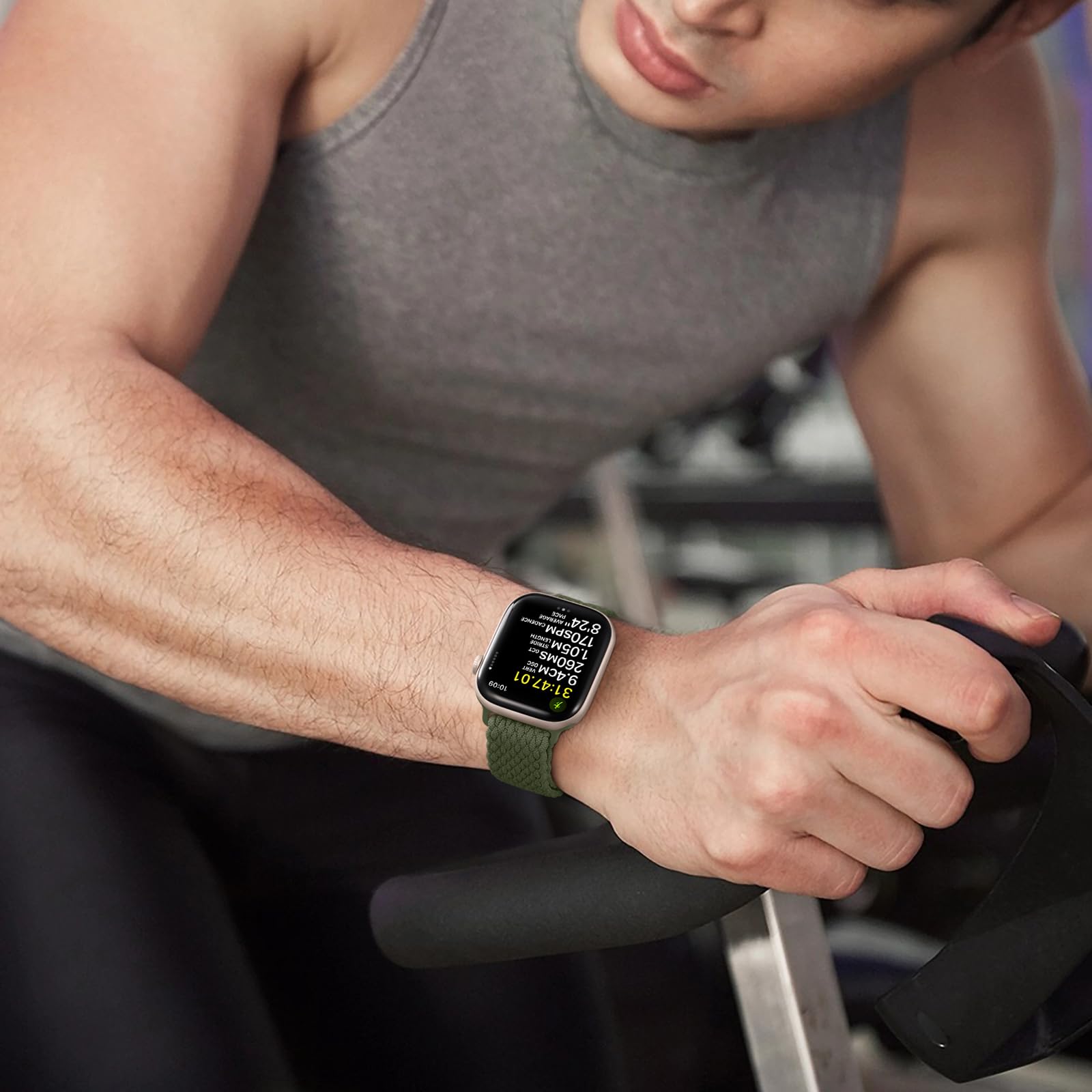 Maledan Intrecciato Cinturino Compatibile con Cinturino Apple Watch 45mm 46mm 44mm 49mm 42mm 41mm 40mm 38mm, Cinturino Magnetico in Nylon Solo Loop per iWatch Serie 10 9 8 7 6 5 4 3 2 1 SE Ultra