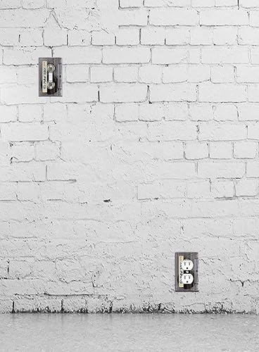 Miniatura 4 de WIRESTER Placa de interruptor de luz de palanca de una sola bandacubierta de placa de pared - Cinta de casete transparente retro Punk Rock