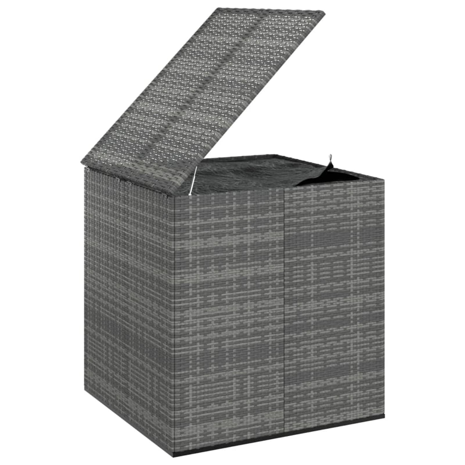 Cofre para cojines de ratán PE: resistente y fácil de limpiar, ideal para almacenar en interiores y exteriores