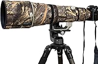 Vista 10 de ROLANPRO Impermeable Lente Camo Cubierta de lluvia para Sony FE 23.622 in F/4 GM OSS -# 16 Verde JungleB Impermeable