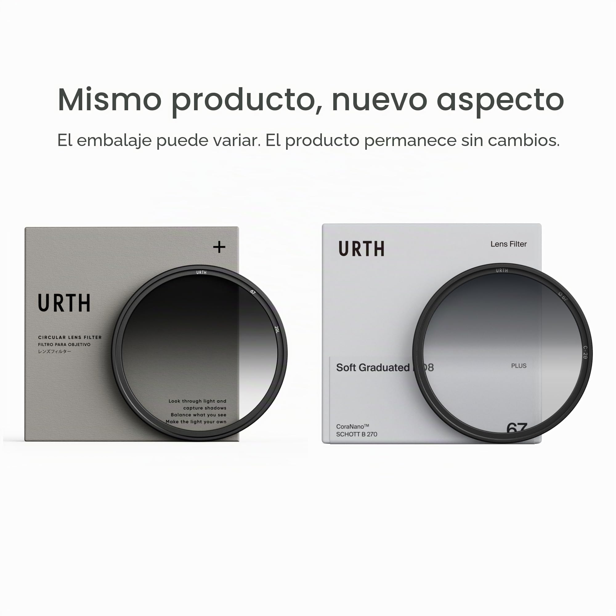 Urth 67 mm Filtro ND8 Graduado Suave para Objetivo — 3 Pasos, Vidrio óptico HD con Nano-Recubrimiento de 20 Capas, Filtro Degradado Suave de Densidad Neutra para Equilibrio de exposición | Provenza Francia. Embalaje seguro. Viene con Factura, incluido IVA