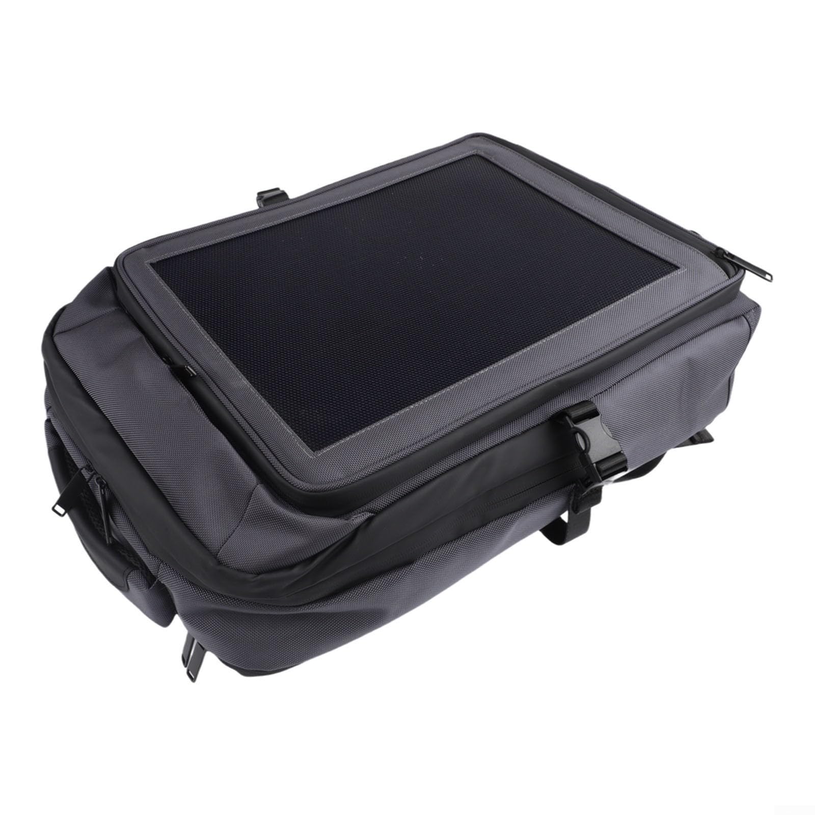 Zaino solare, con doppi pannelli da 30 W, borsa da trekking leggera Oxford da 35 l, per campeggio e viaggi, design impermeabile con cerniera
