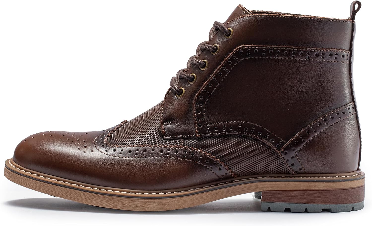 Arkbird Mens Dress Boots Genuine Leather Oxford Brogue Chukka Ankle Boot for Men