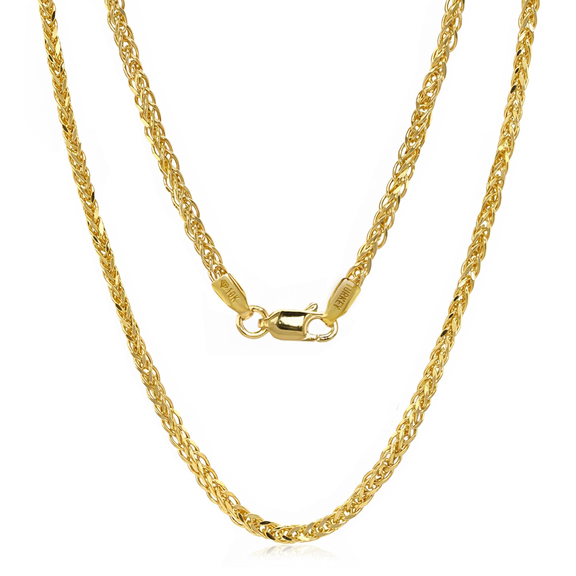 JEWELHEART 14K Gold Square Wheat Chain