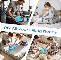 Vista 5 de Relleno de puf, relleno de espuma viscoelástica triturada de 5 libras, relleno de silla de puf, recarga de relleno para puf, relleno de saco