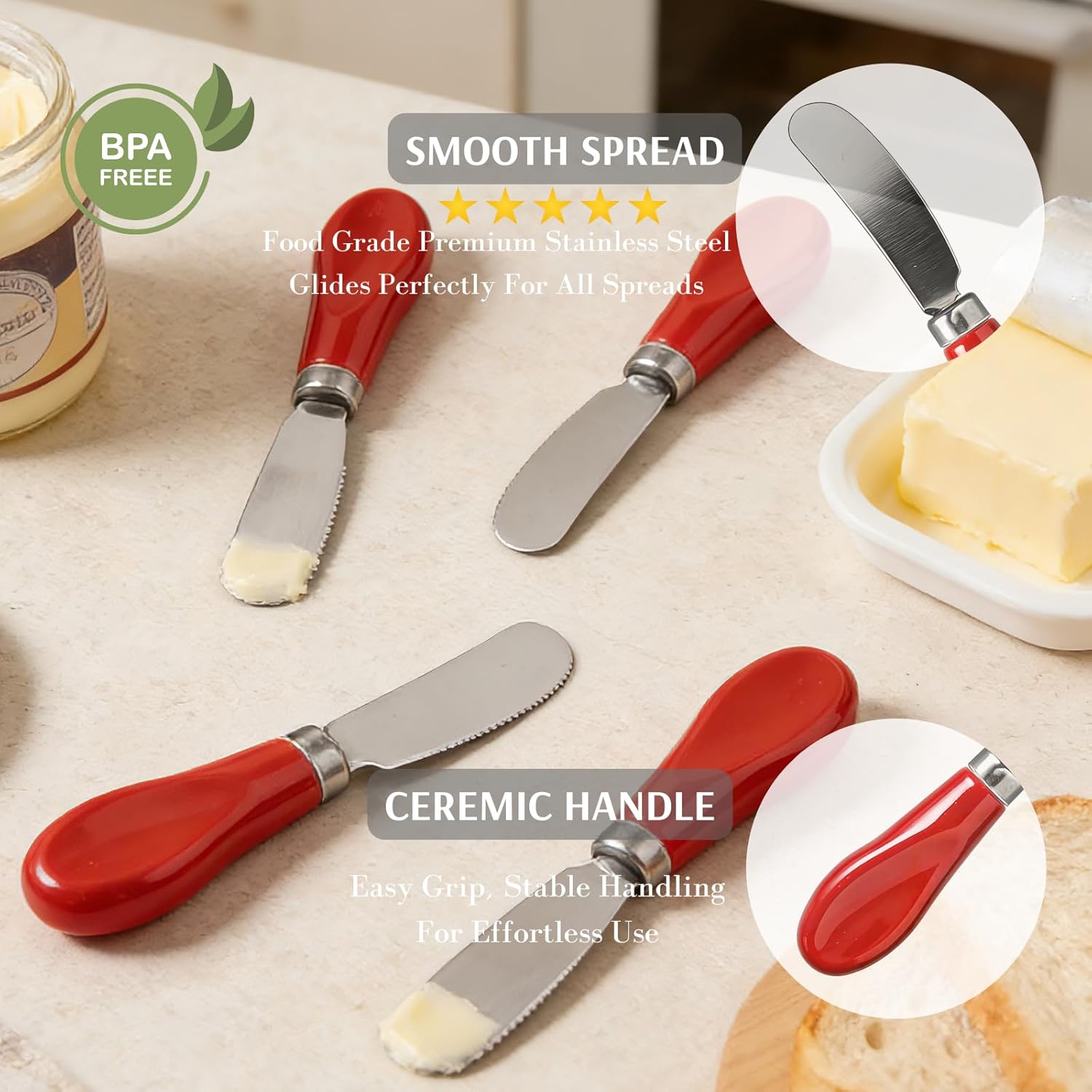 Charcuterie Board Accessories Set - Cheese Knife & Spreader, Charcuterie Cocktail Picks, Small Serving Bowls, Cheese Markers & Mini Tongs for Valentine Charcuterie Platter & Grazing Board (Red)