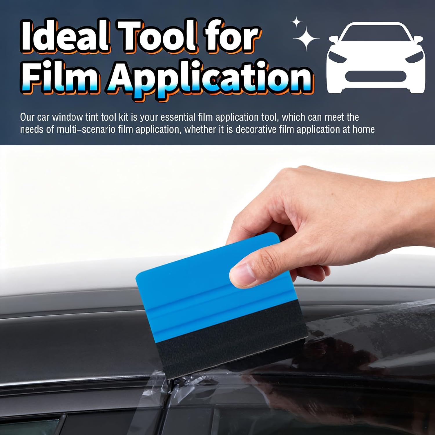 8PCS Car Window Tint Kit,Practical Car Tint Kit with Vinyl Wrap Squeegee/Blades/Knife for Easy Cars Window Filming,Professional Cars Windows Tints Tools Automotive Tools