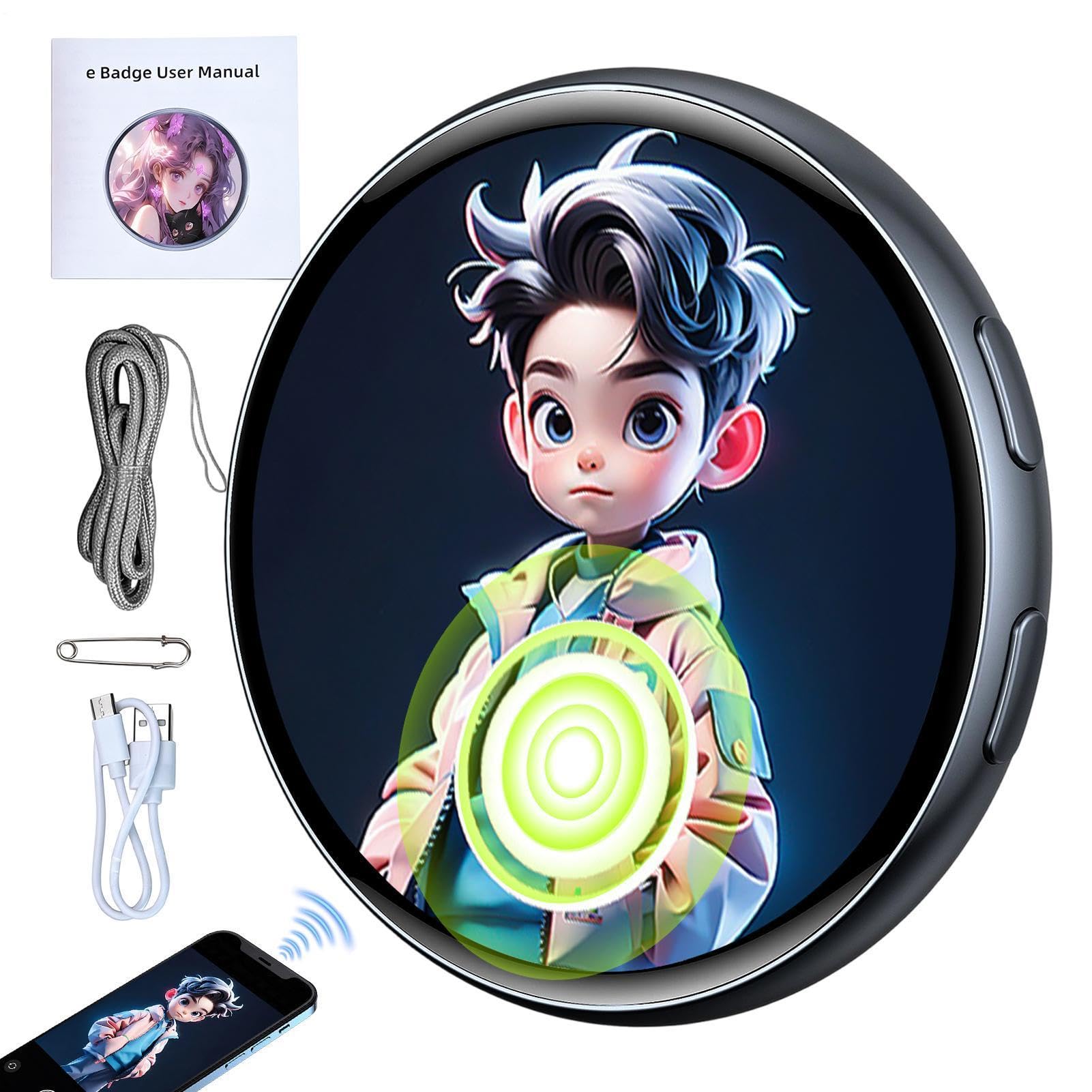 Pantalla Táctil HD Recargable Ponible Dinámica Inteligente Para Anime Adultos Niños Convención Cómic ACG Festival