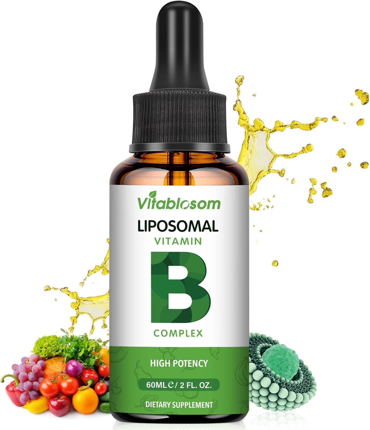 Liposomal Vitamin B Complex Liquid,Sublingual B Complex