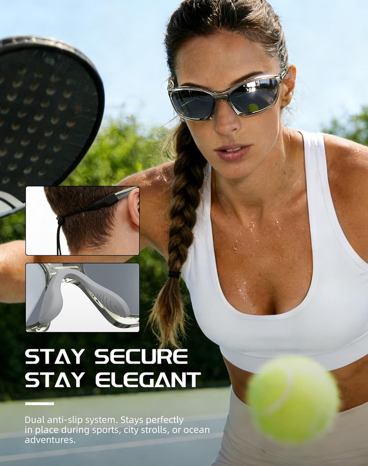 Innerking Polarized Sports Sunglasses for Men Women, TR90 Fashion Retro Frame, UV Protection Sun Glasses for Fishing Cycling