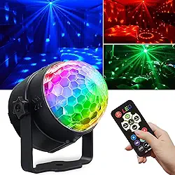 Aimeizi Luz de bola de discoteca, luzes de decoração de festa de halloween, usb led mini som ativado dj dança palco luz colorida rgb lâmpada estroboscópica para sala de casa dança karaokê na