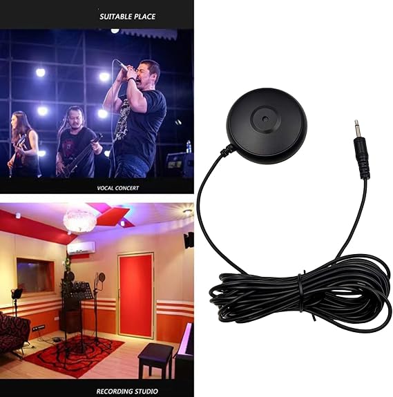 3.5mm Microphone 5m ABS HiFi Enlarge Voice Plug and Play for Laptop Desktop Computers Recordings Games Streaming Black