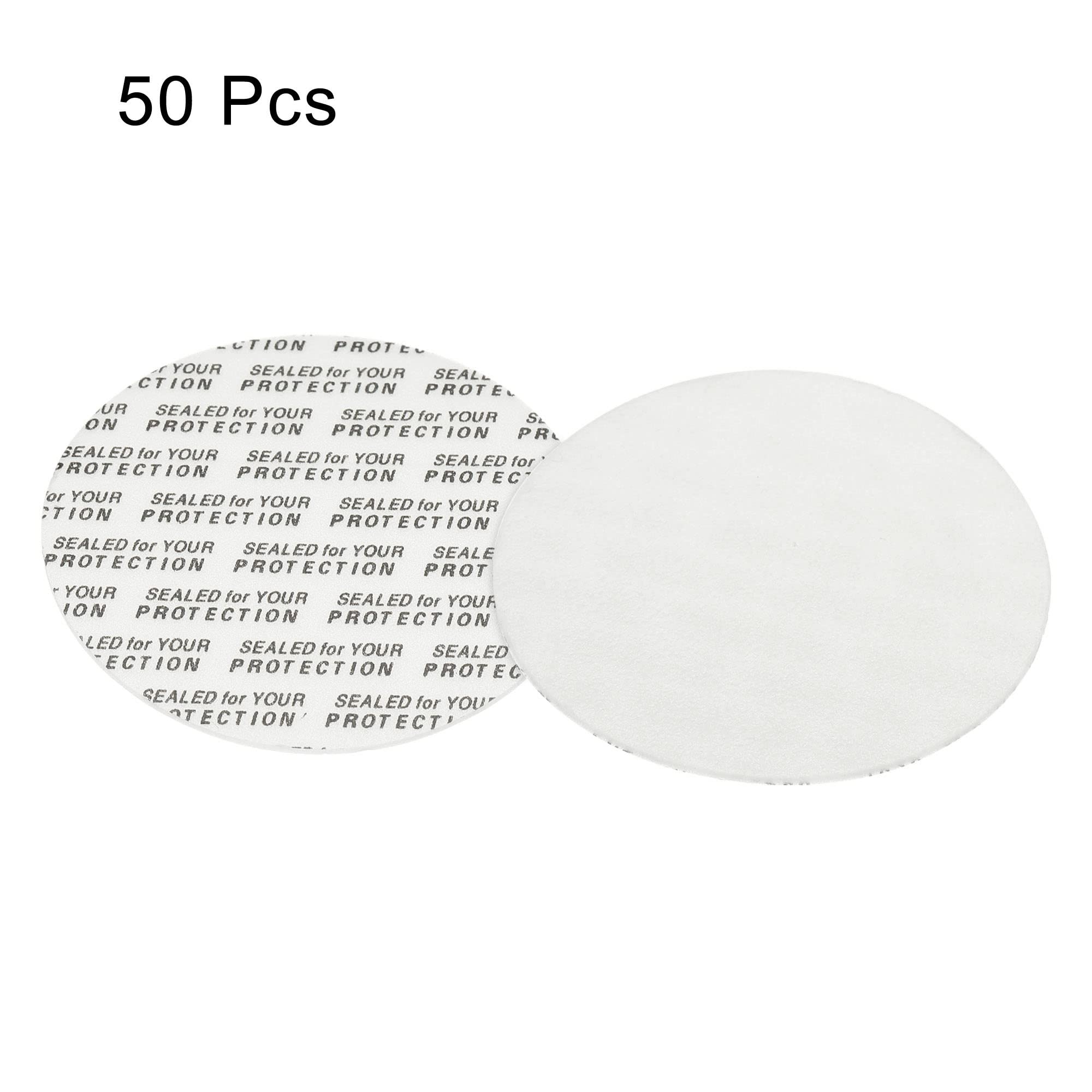PATIKIL 51mm/2.01" Foam Lid Liner, 50Pack PS Foam Resistant Tamper Pressure Sensitive Seal for Bottle Cap Liners Seals - Image 3