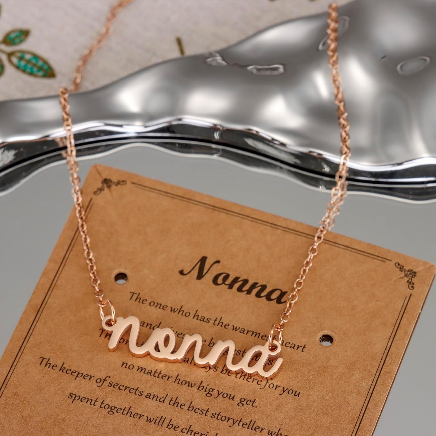Gift for Nonna Necklace Women from Grandkids Best Birthday Jewelry Nonna Necklace - Image 4