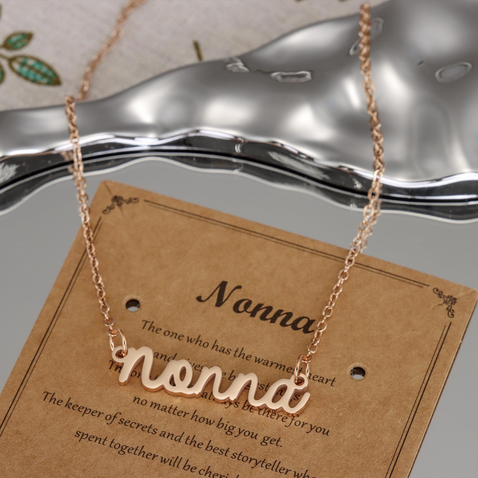 Gift for Nonna Necklace Women from Grandkids Best Birthday Jewelry Nonna Necklace