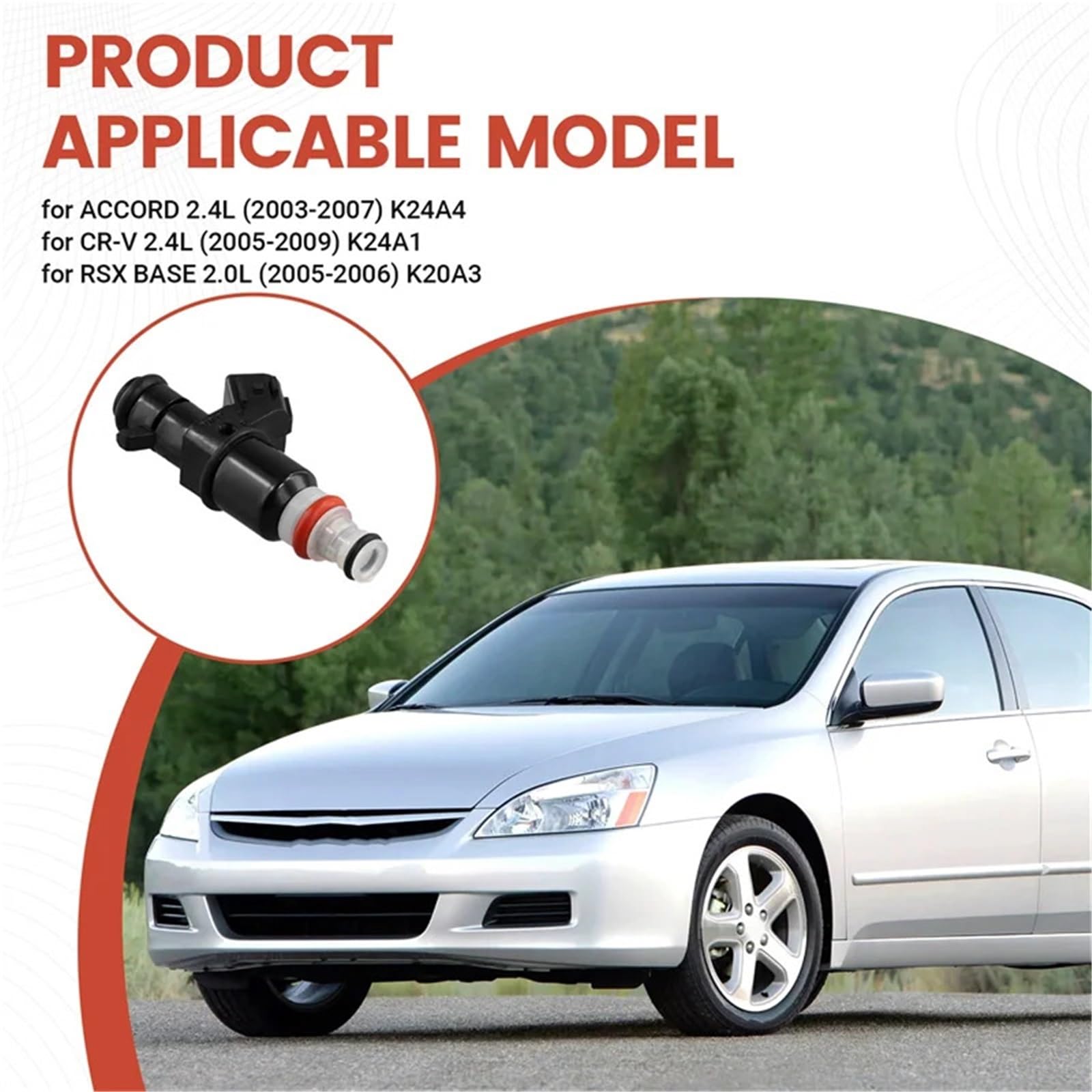 iniettore di carburante 4PCS 16450-RAA-A01 Iniettore di carburante per HONDA per ACCORD per CR-V sostituire | Numeri di parte:16450-RAA-A01 Costruzione ABS resistente