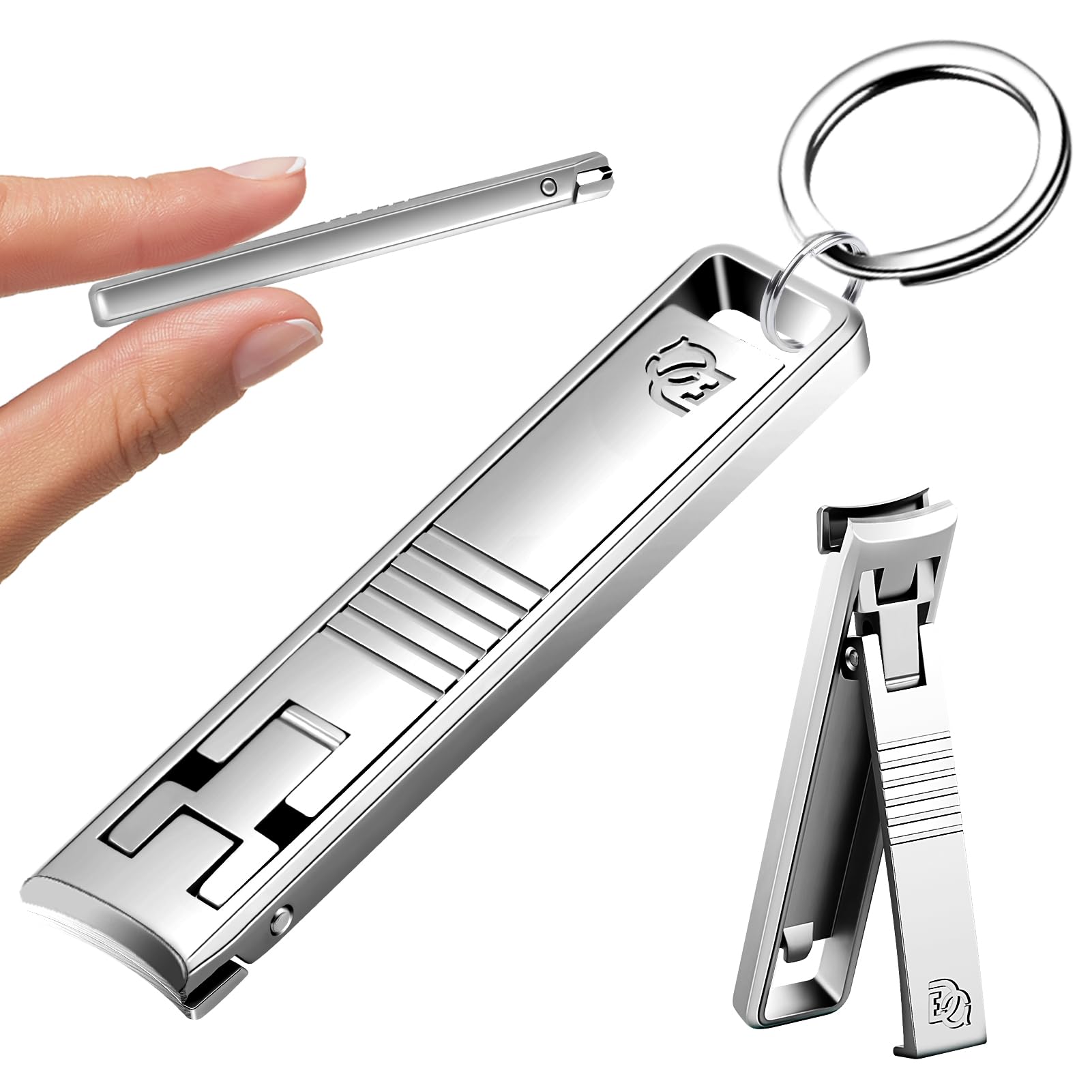 DEOU Folding Ultra-Thin Nail Clippers, Newly Upgraded Anti-Splash mini Stainless Steel Manicure Tool, take with You When T...