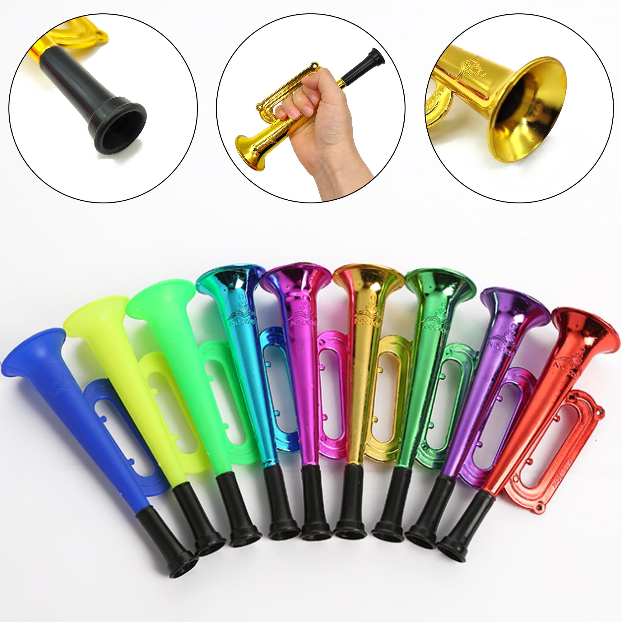 Trompettes Vuvuzela Plastique 6 Pcs Corne Cheerleading Bruit Fanfare Football Accessoires Fête