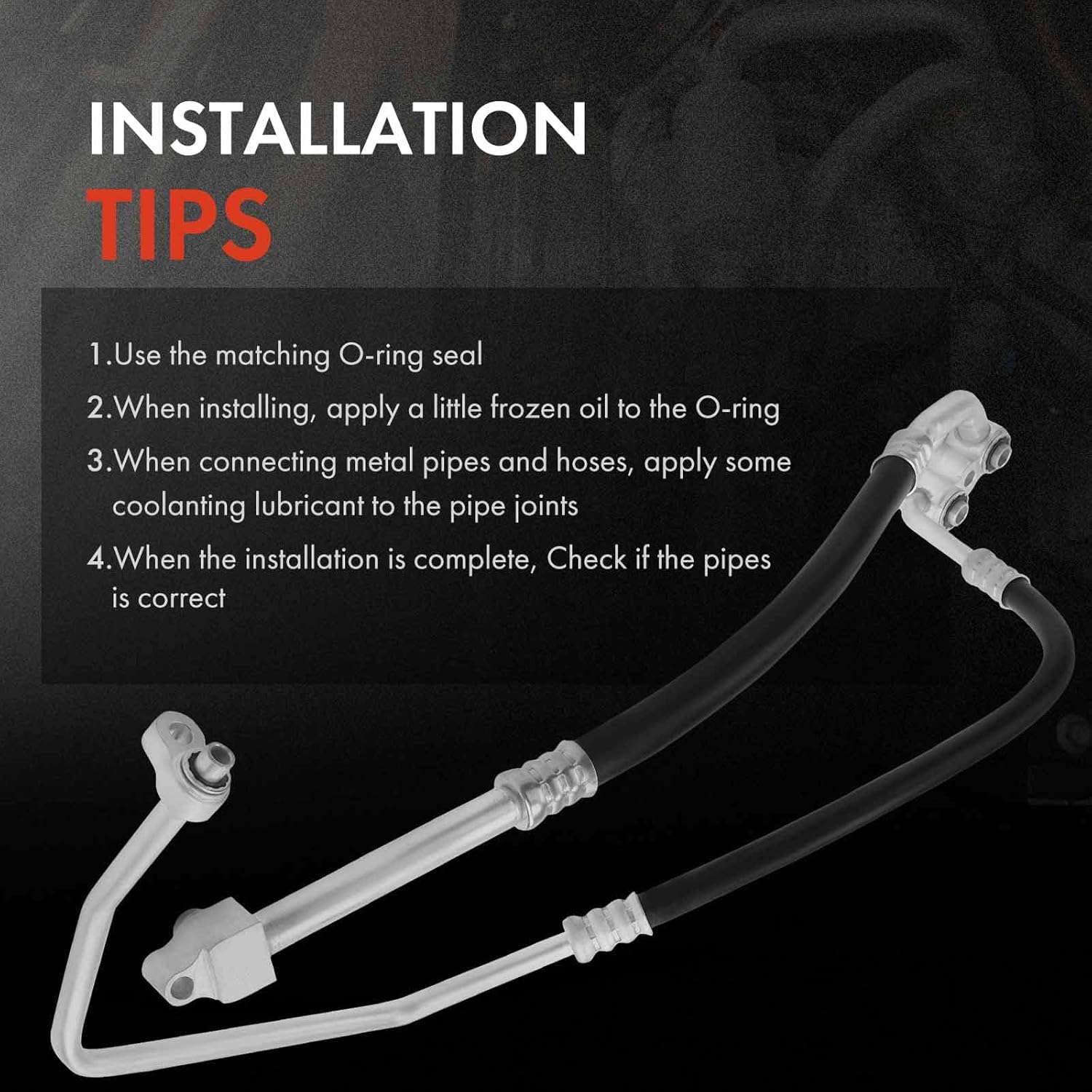 A-Premium A/C Suction and Discharge Line Hose Assembly Compatible with Chevrolet, GMC Models - C6500 C7500 Kodiak Topkick L6 7.8L