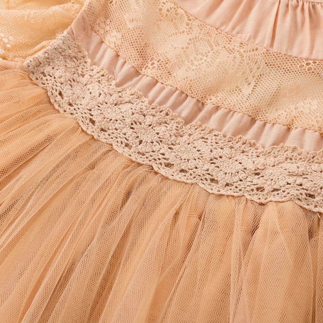 Colorful Childhood Girls Multi-Layer Tulle Lace Dress Princess Wedding Birthday Party Tutu Dress - Image 4